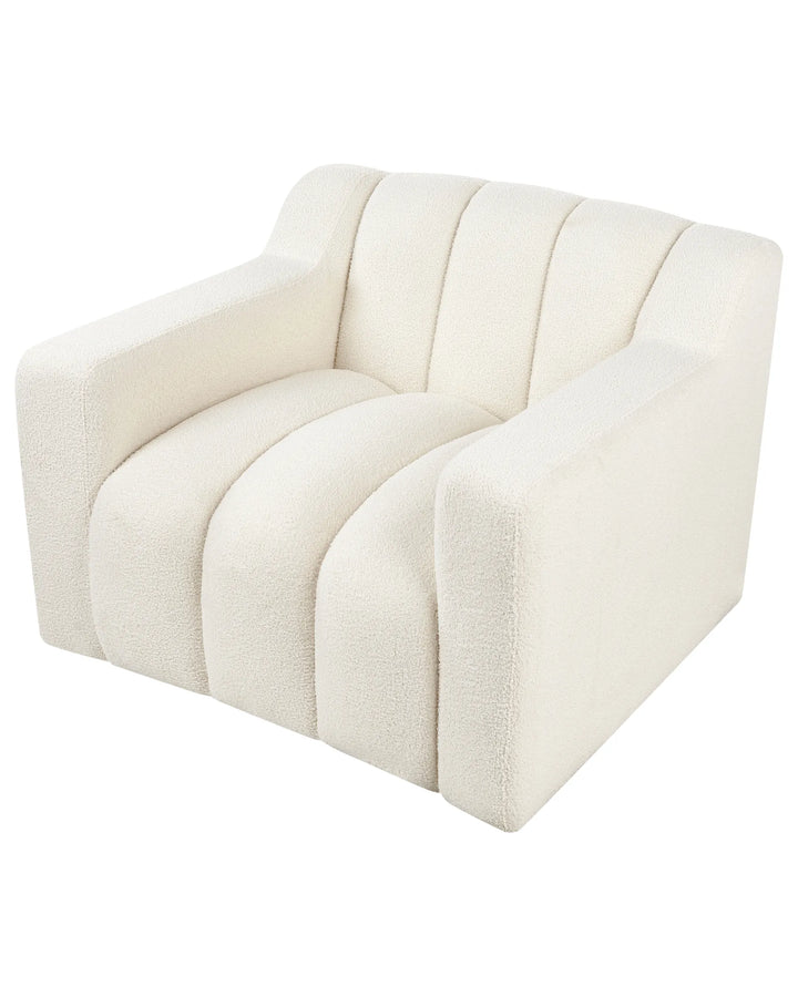 Armchair Boucle Off-White Allianah
