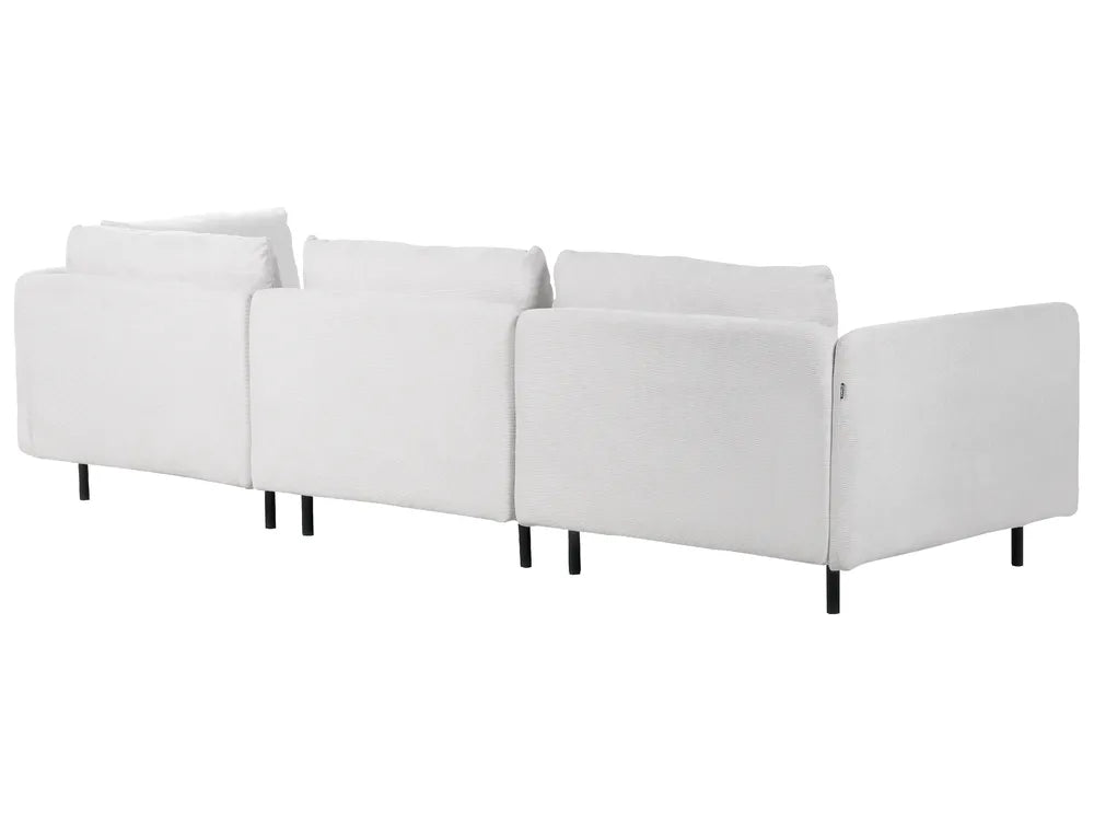 Modular Corner Sofa 3 Seater Fabric Light Grey Left Hand Nyhan