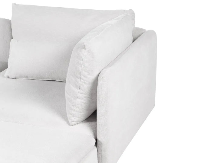 Modular Corner Sofa 3 Seater Fabric Light Grey Left Hand Nyhan