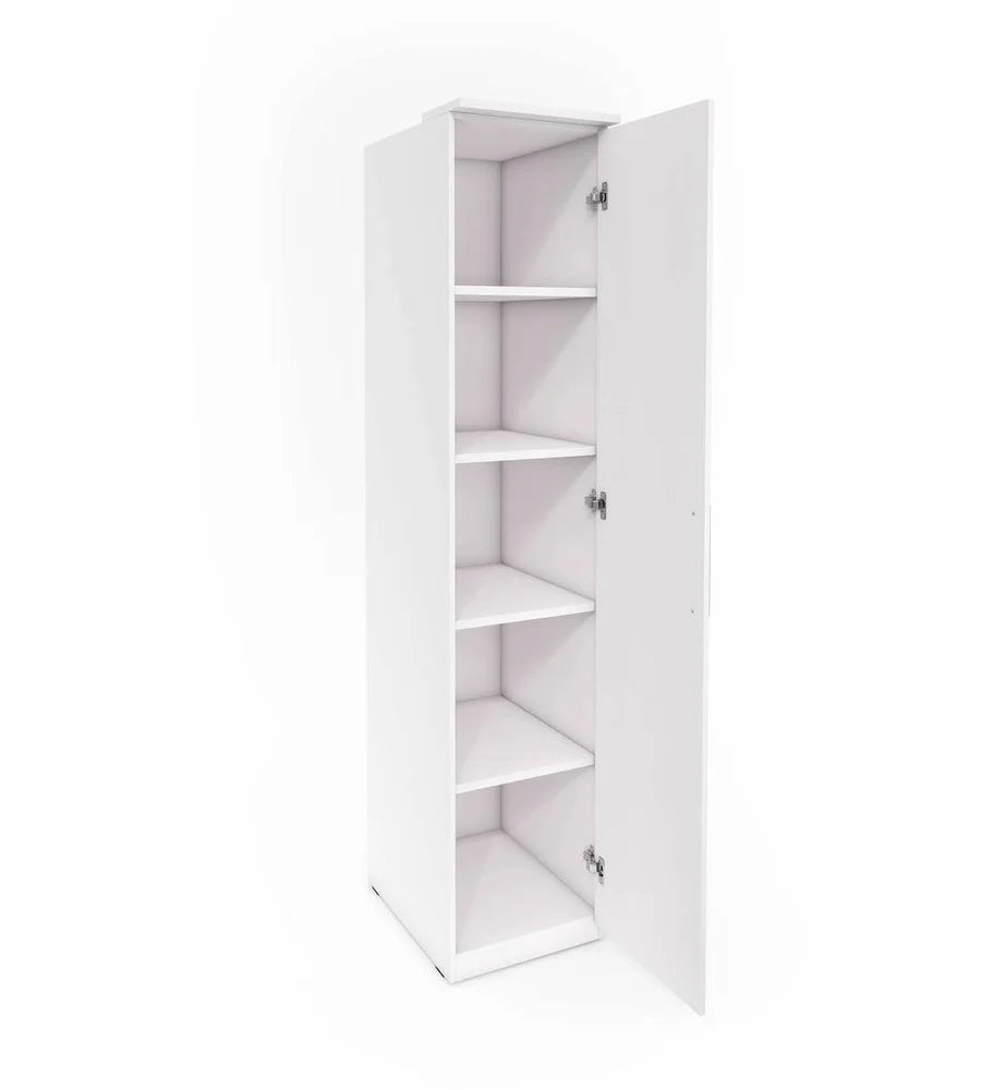 Optima 17 Hinged Wardrobe - Sleek White Gloss Finish with Spacious Storage