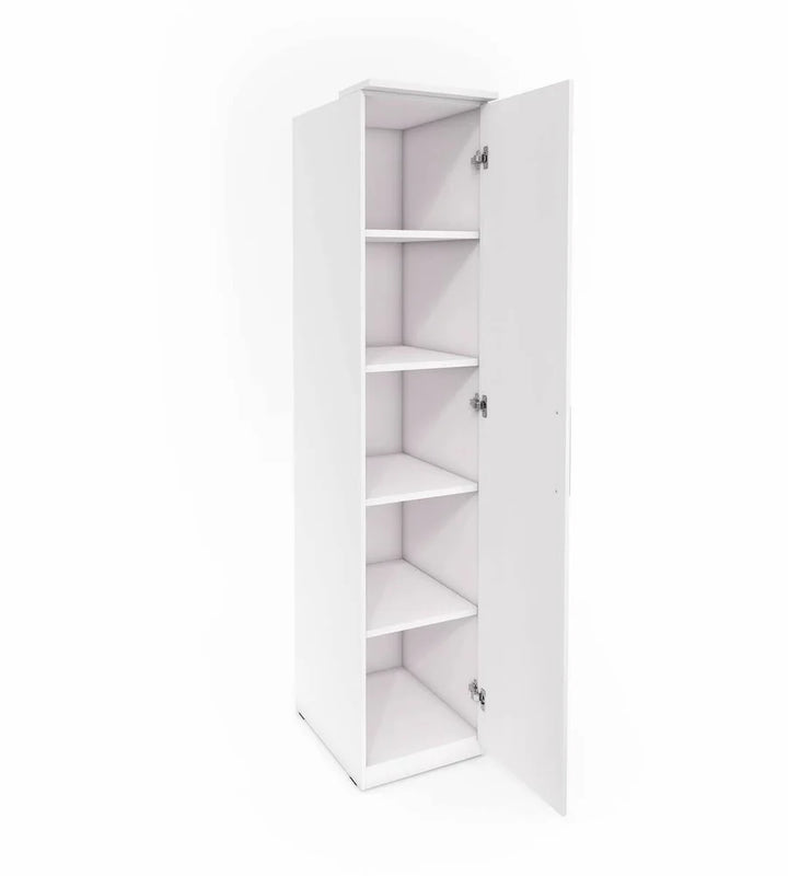 Optima 17 Hinged Wardrobe - Sleek White Gloss Finish with Spacious Storage