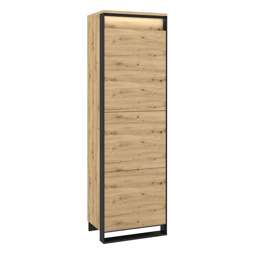 Modern Industrial Quant 02 Tall Cabinet- with LED Lighting