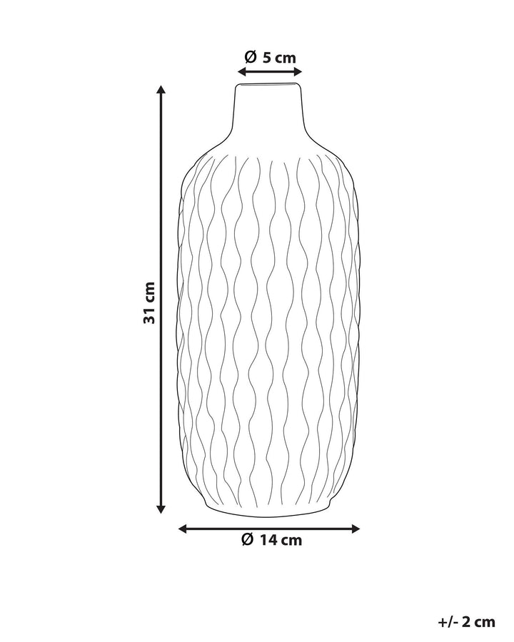 Emar Decorative Vase Stoneware 31 cm White