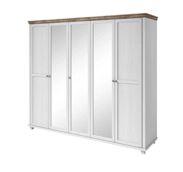 Evora 21 Hinged Wardrobe - Abisko Ash & Oak Lefkas Fusion