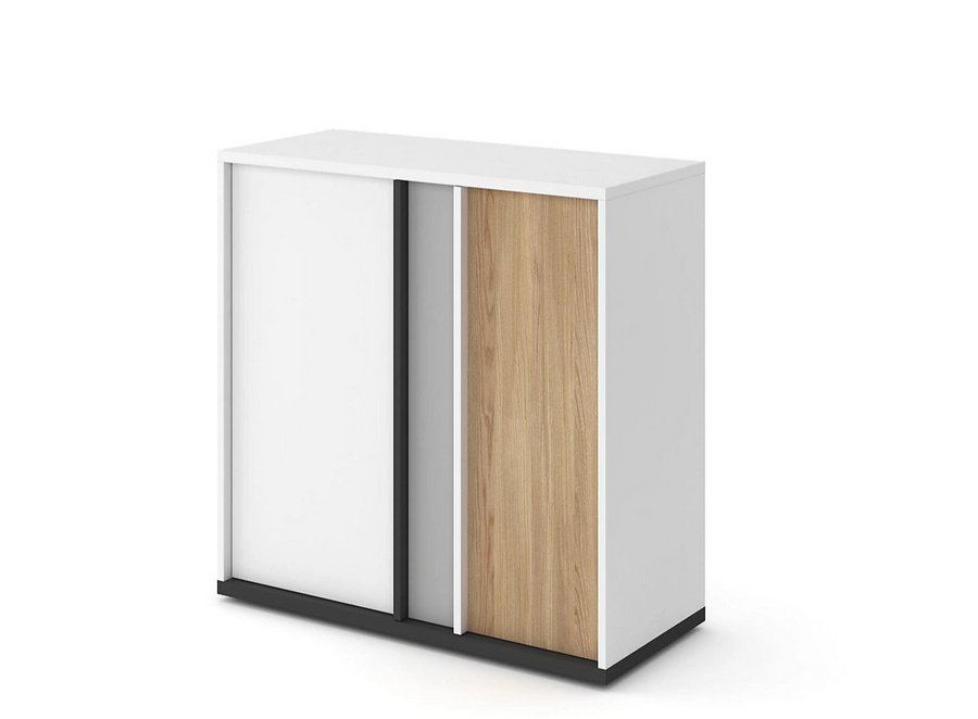 Modern Imola Sideboard Cabinet with Shelves in White Matt