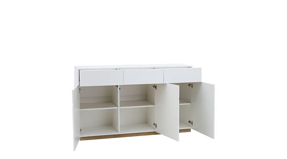 Chic Futura Sideboard Cabinet in White Gloss & Oak Riviera