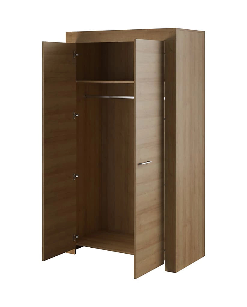 Sky Elegant Hinged Wardrobe in Riviera Oak