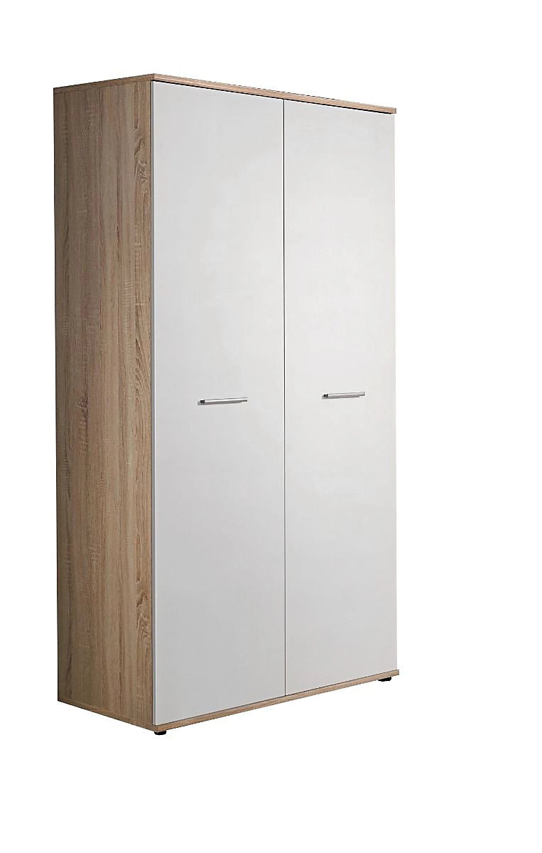 Dino 03 Hinged Wardrobe in White Matt & Oak Sonoma