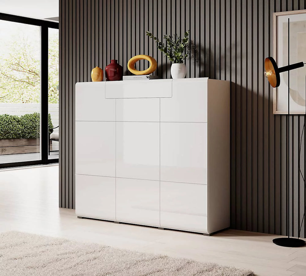 Toledo 76 Elegant Sideboard Cabinet 147cm in White Gloss