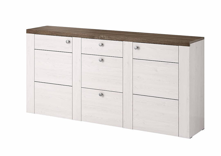 Chic Larona 25 Sideboard Cabinet 176cm in Oak Sibiu Larche & Sonoma Truffle