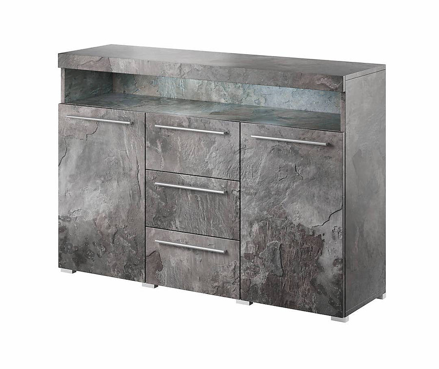 999 India 26 Stylish Sideboard Cabinet 132cm in Schiefer Finish