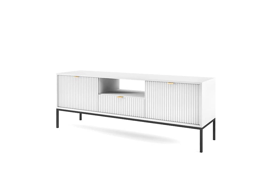 Nova TV Cabinet in White - Sturdy and Stylish Entertainment Centre