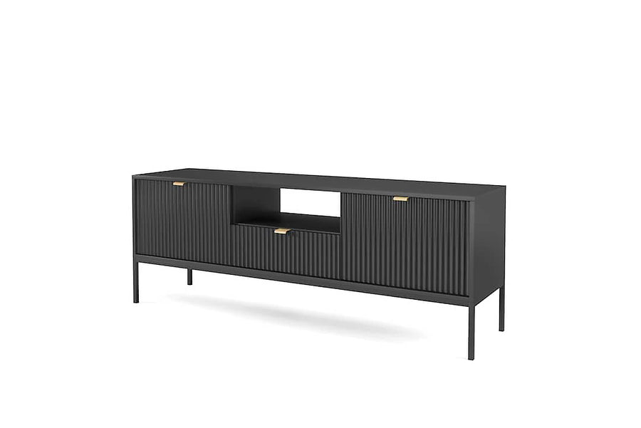 Nova Elegant TV Cabinet Black Matt - Sleek Entertainment Storage Solution