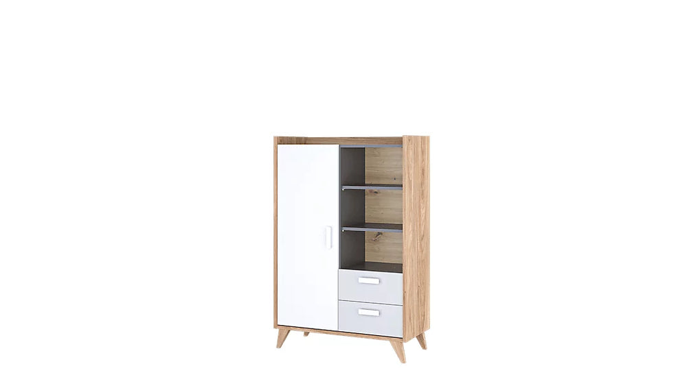 MOOD-04 - Modern and Spacious Sideboard Cabinet with Drawers and Display Shelves