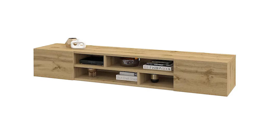 Elegant Coby 40 TV Cabinet 209cm in Oak Wotan - Modern Entertainment Solution