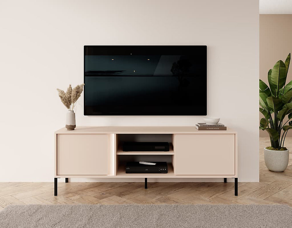 Elegant Beige Dast TV Cabinet Modern Entertainment Centre