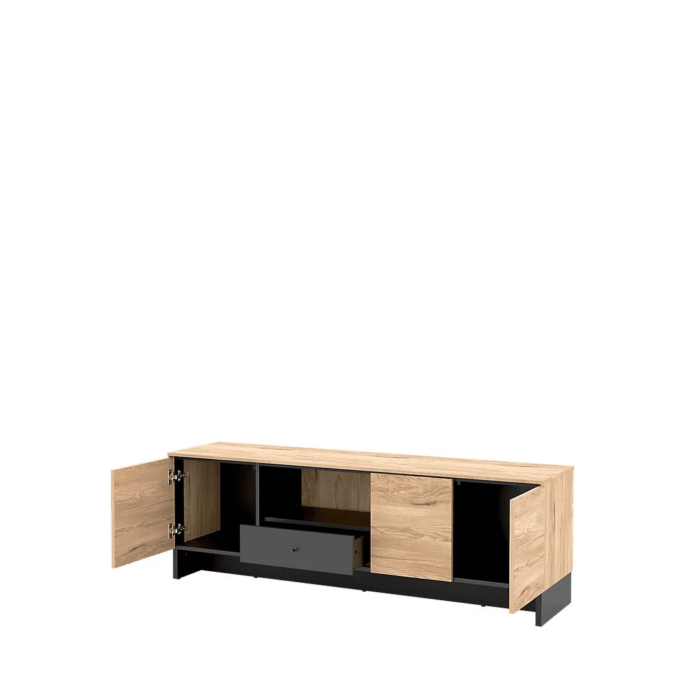 Nomad TV Cabinet with Open and Closed Compartments