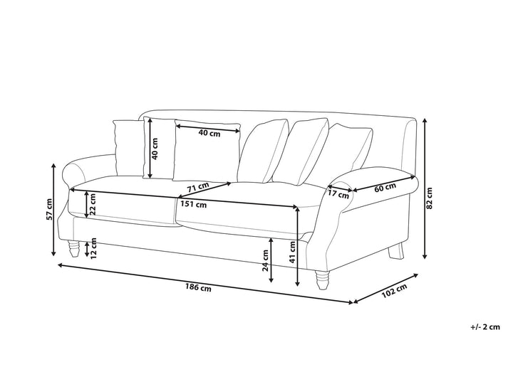 Eike 2 Seater Boucle Sofa Off-White