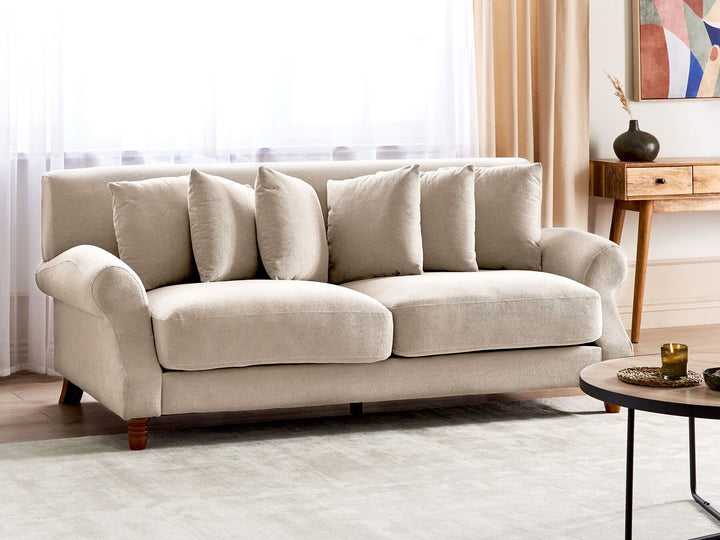 Eike 2 Seater Fabric Sofa Beige