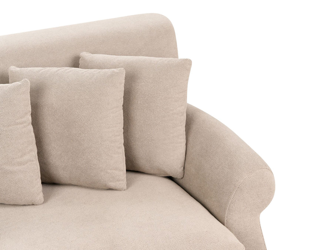 Eike 2 Seater Fabric Sofa Beige