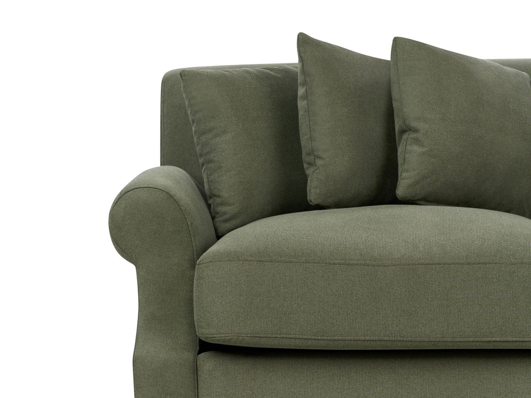 Eike 2 Seater Fabric Sofa Green