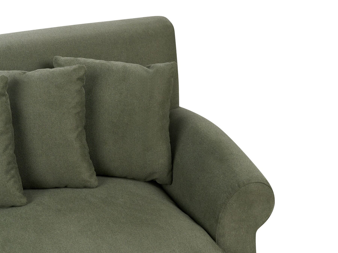 Eike 2 Seater Fabric Sofa Green