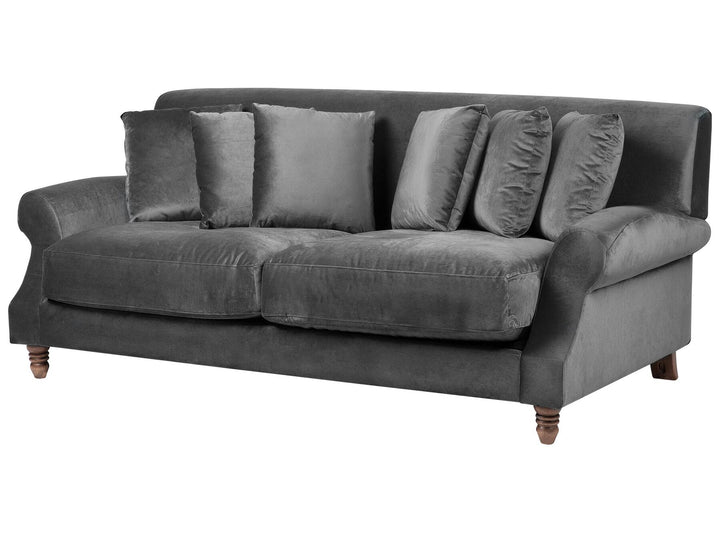 Eike 2 Seater Velvet Sofa Grey