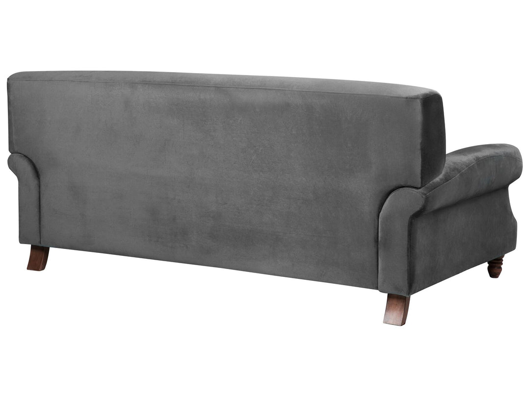 Eike 2 Seater Velvet Sofa Grey