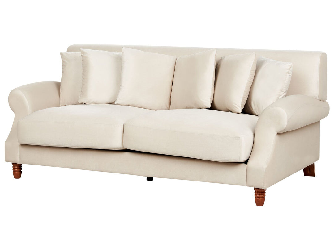 Eike 2 Seater Velvet Sofa Off-White