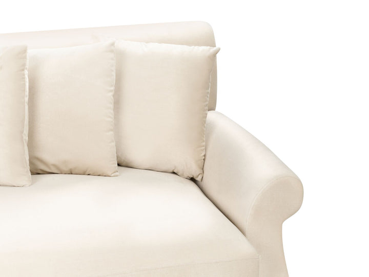 Eike 2 Seater Velvet Sofa Off-White