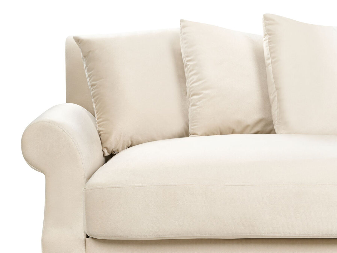 Eike 2 Seater Velvet Sofa Off-White