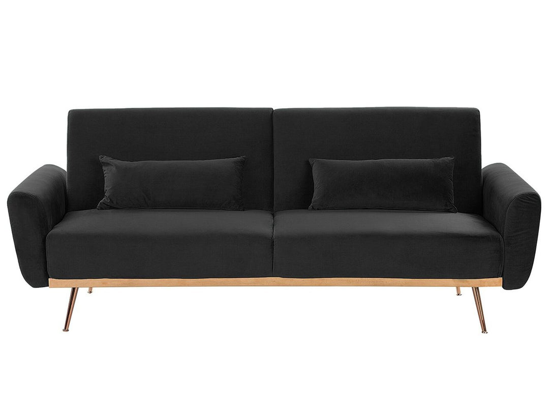 Eina 3 Seater Sofa Black Velvet