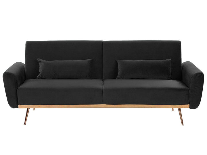 Eina 3 Seater Sofa Black Velvet