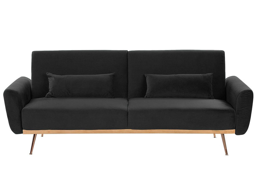 Eina 3 Seater Sofa Black Velvet