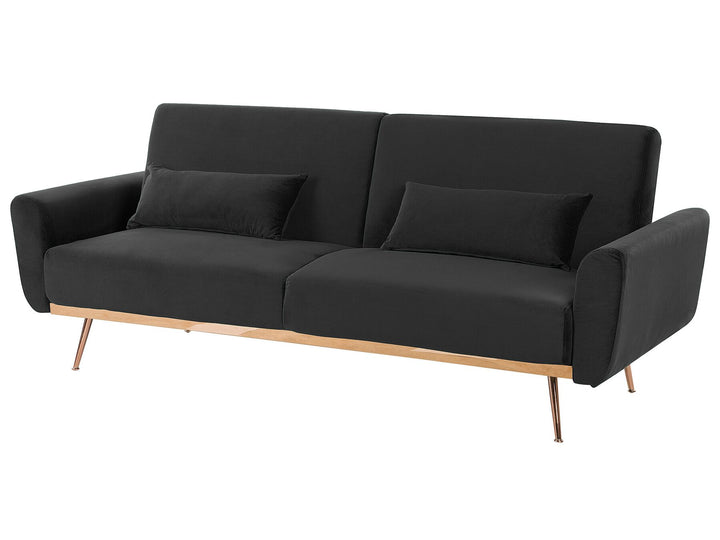 Eina 3 Seater Sofa Black Velvet