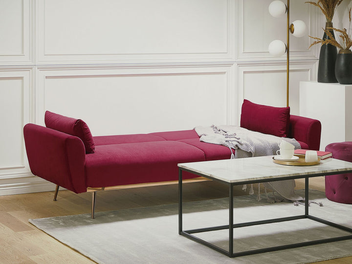 Eina 3 Seater Sofa Burgundy Velvet