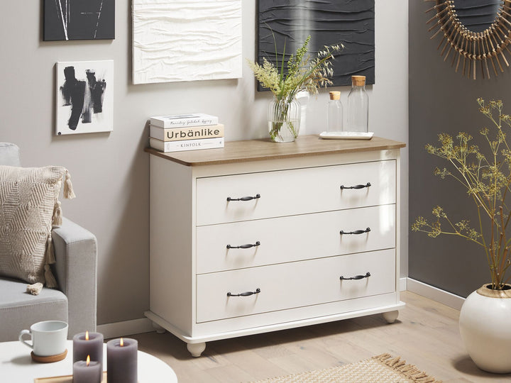 Everett 3 Drawer Chest White