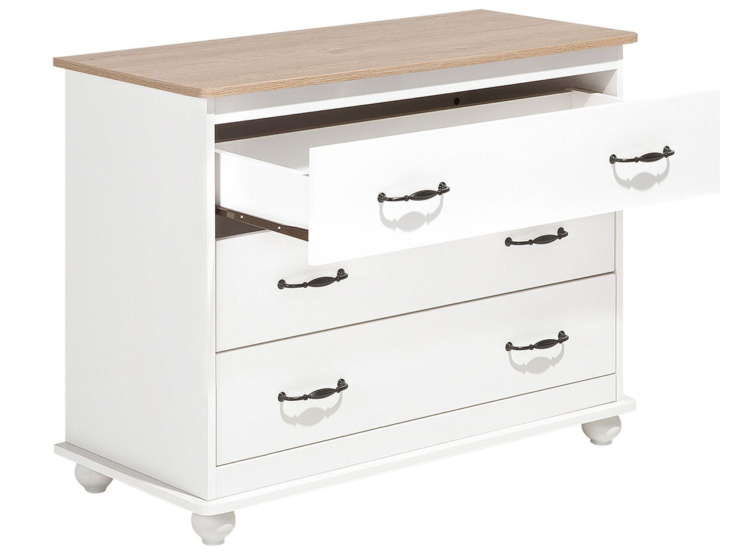 Everett 3 Drawer Chest White