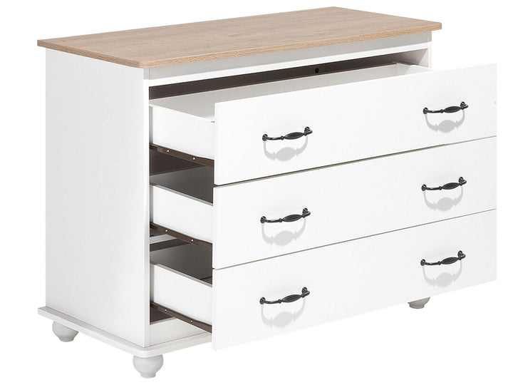 Everett 3 Drawer Chest White