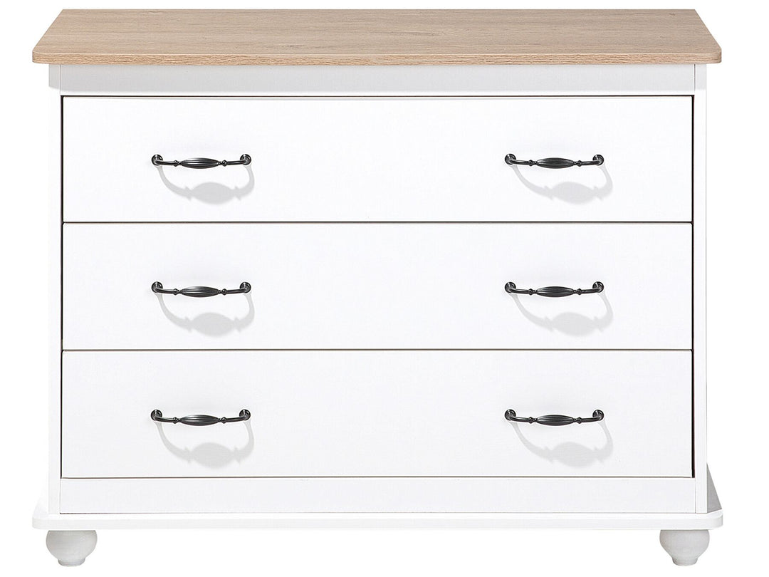 Everett 3 Drawer Chest White