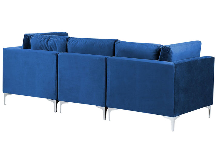 Evja 3 Seater Modular Velvet Sofa Blue