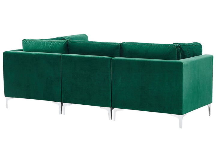 Evja 3 Seater Modular Velvet Sofa Green