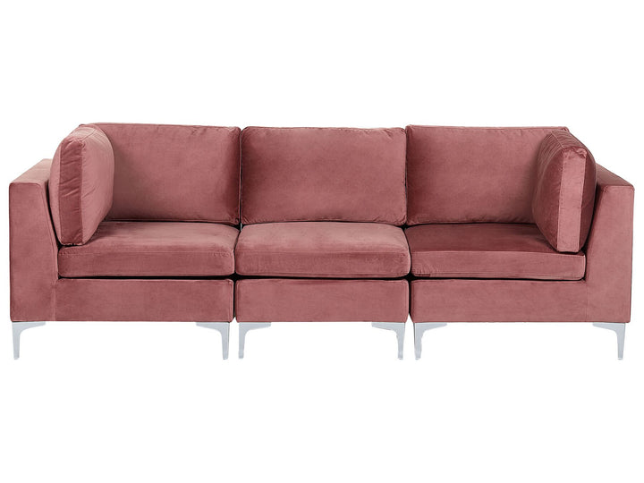 Evja 3 Seater Modular Velvet Sofa Pink