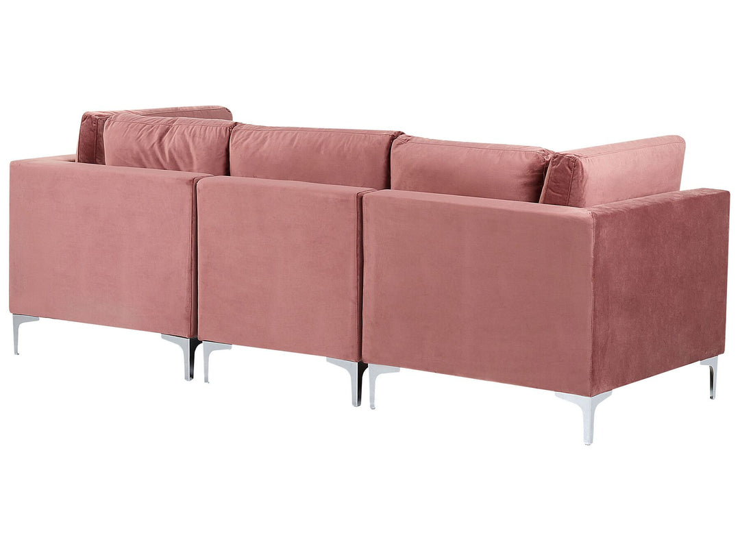 Evja 3 Seater Modular Velvet Sofa Pink