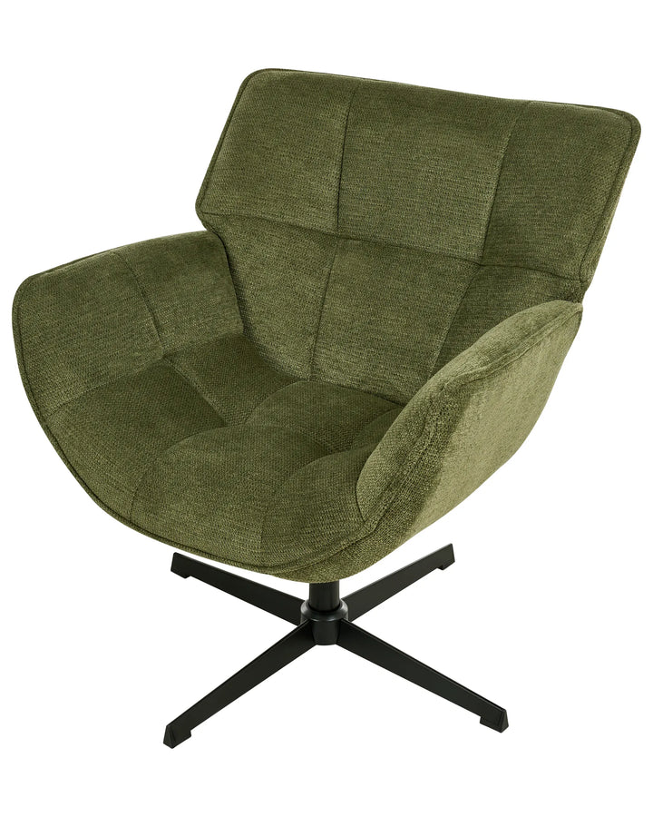 Auma Swivel Armchair Fabric Green