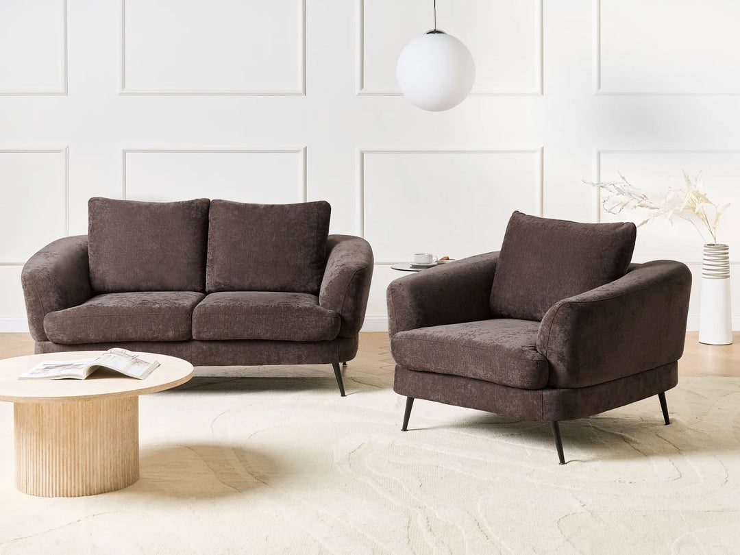 Kjaer Armchair Chenille Dark Brown