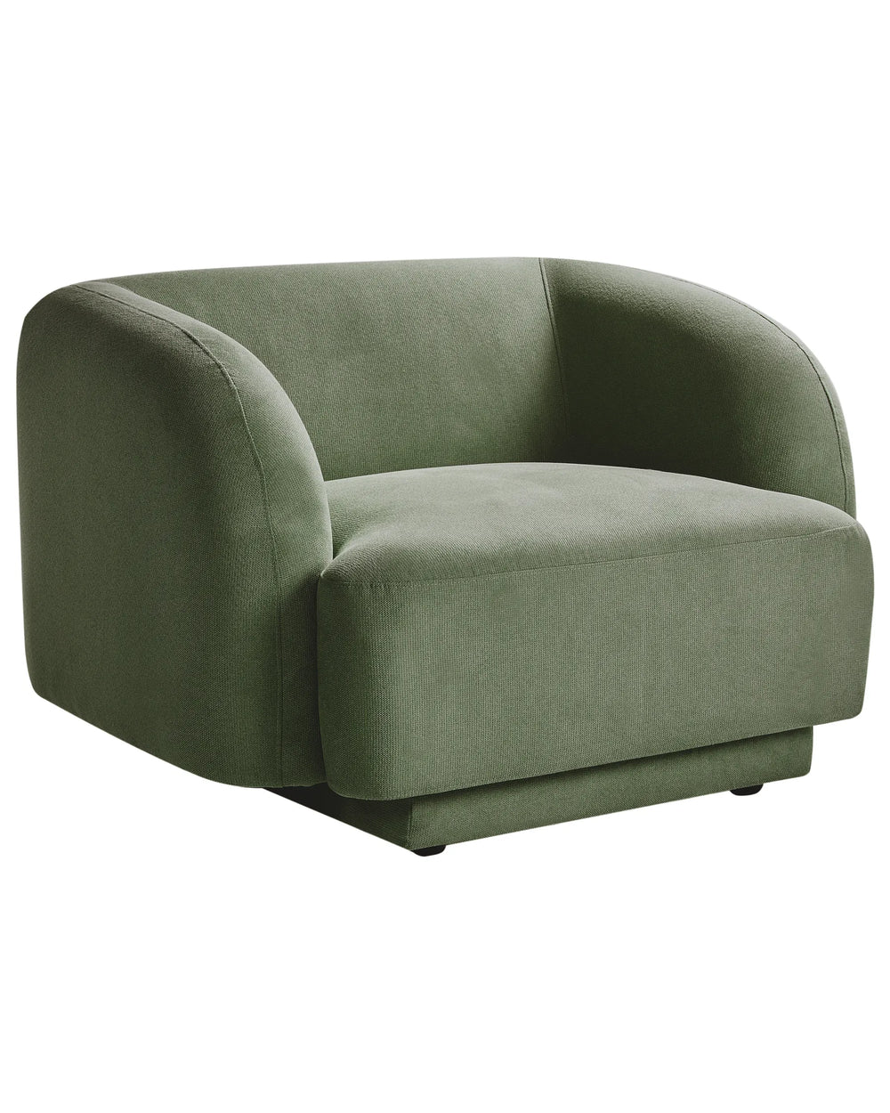 Green armchair on a white background