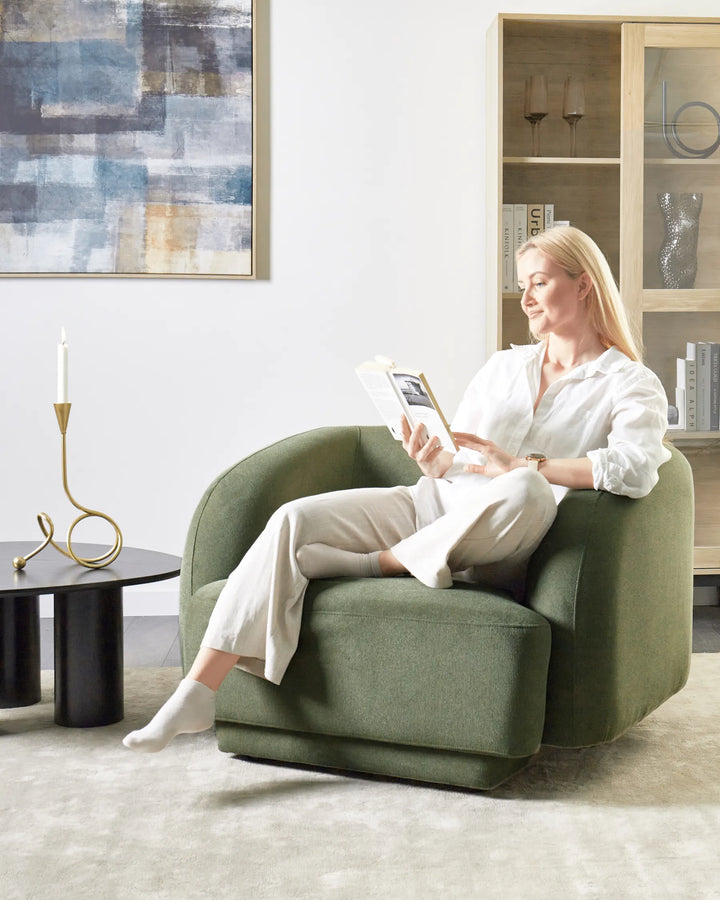 Skjanes Armchair Fabric Green