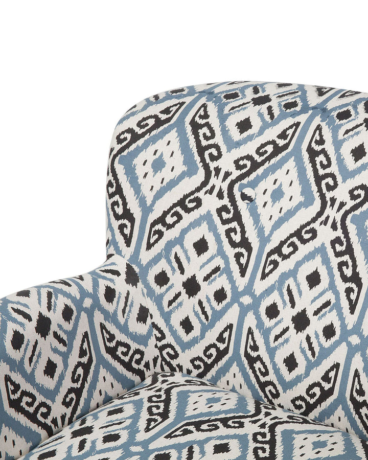 Tumba Armchair with Footstool Fabric Multicolour