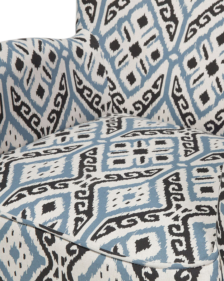 Tumba Armchair with Footstool Fabric Multicolour